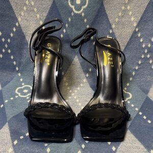 Glaze Elegant Black Women's Heels